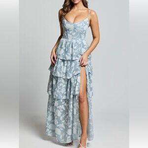 Showpo Light Blue Floral Maxi Dress